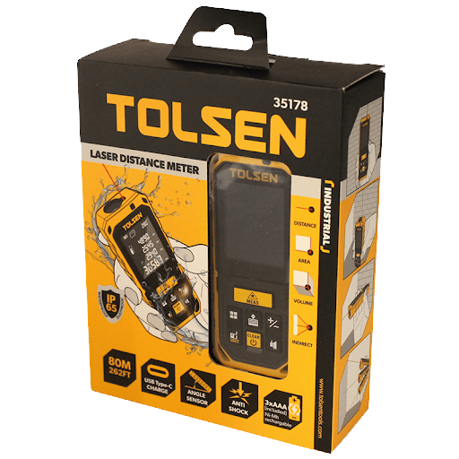 Metro Laser Tolsen IP65 20 Memorias Distancia 60 Mt - 212global