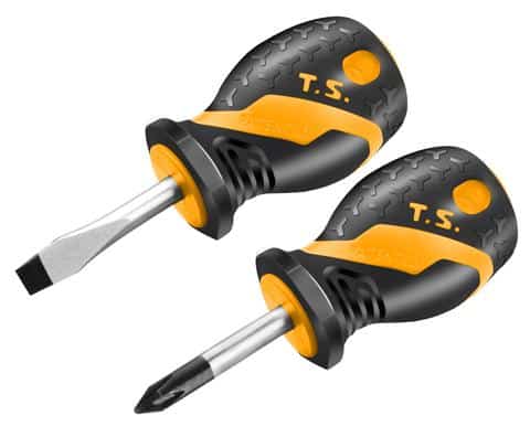 2Pcs Stubby Screwdrivers Set, Tolsen 20181 - SAKR Building Materials